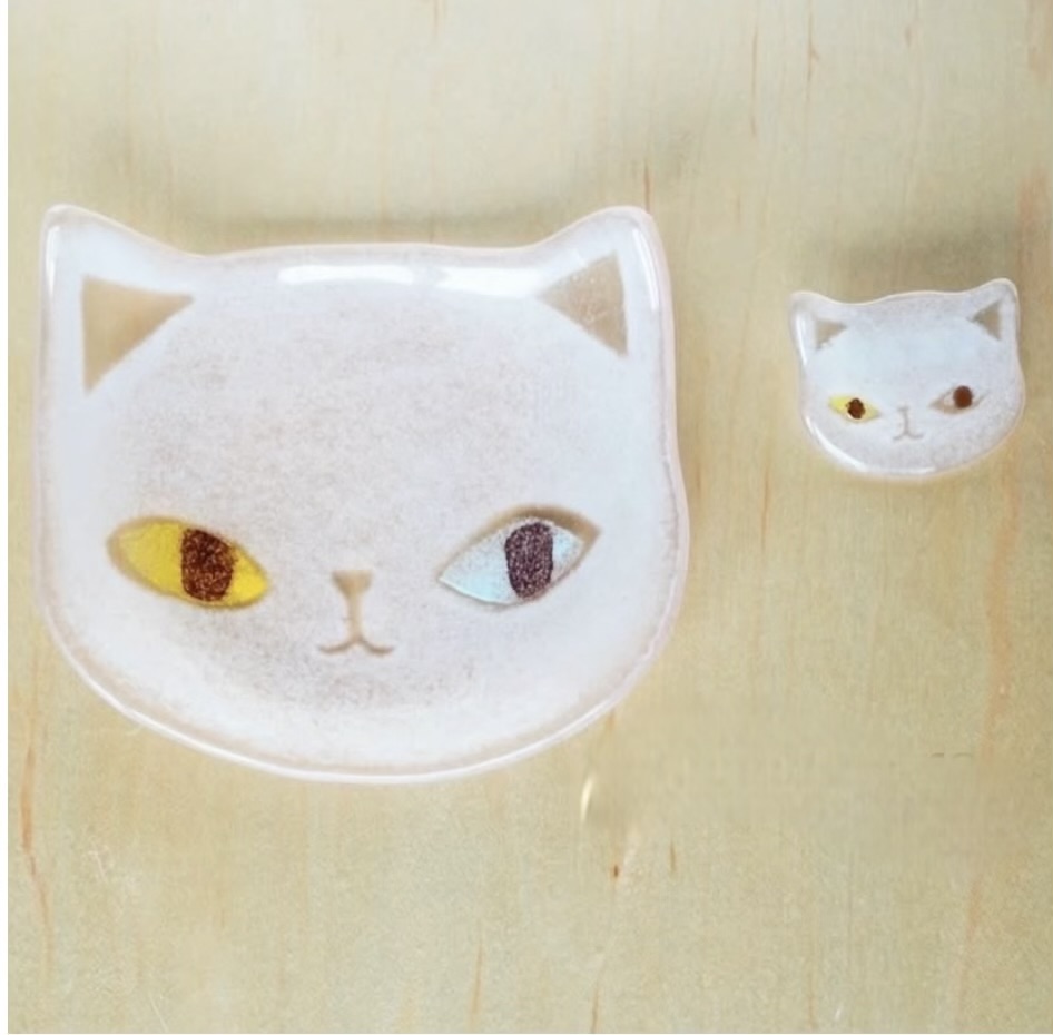 飾れるお皿（猫）