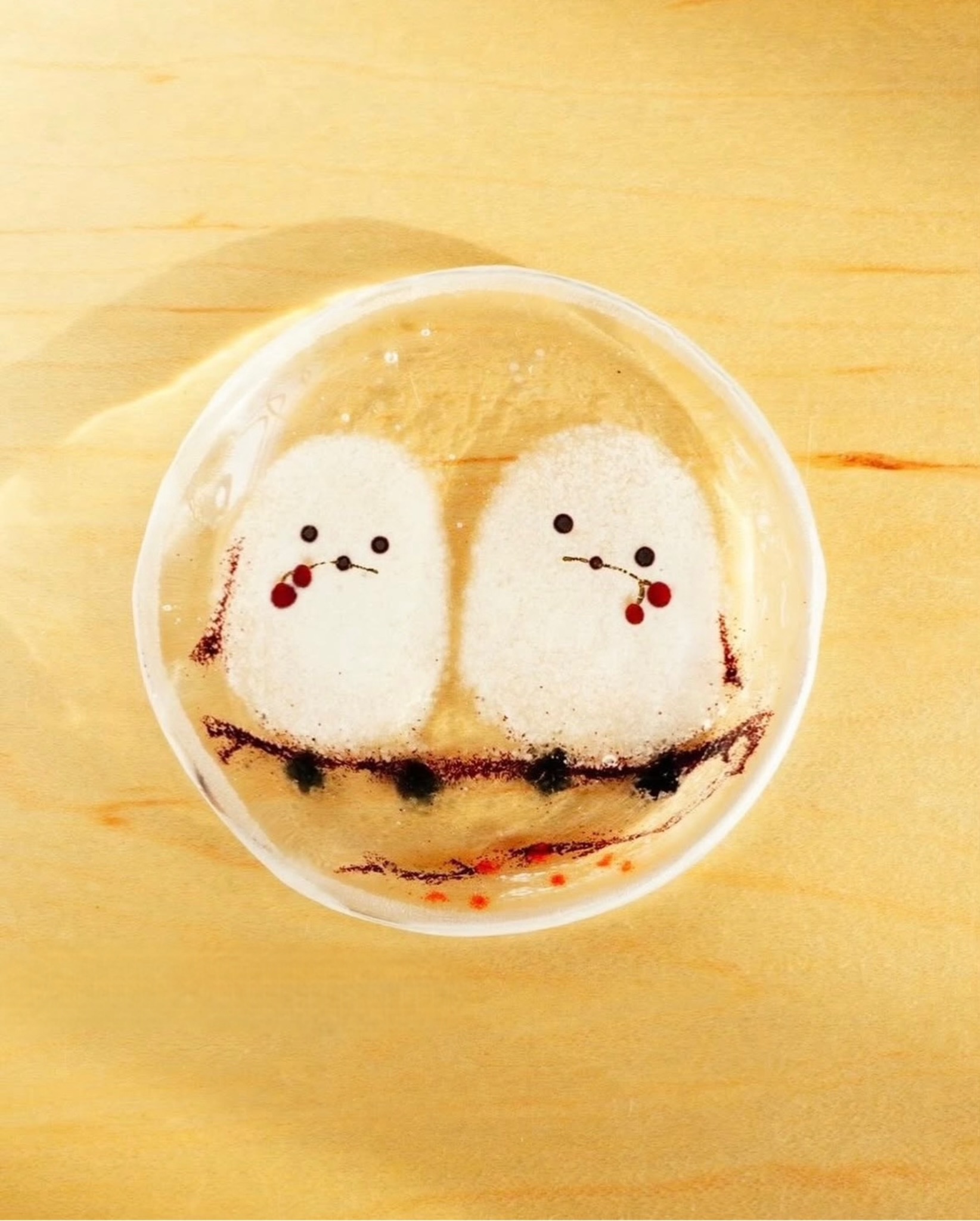 シマエナガの飾れるお皿(小)